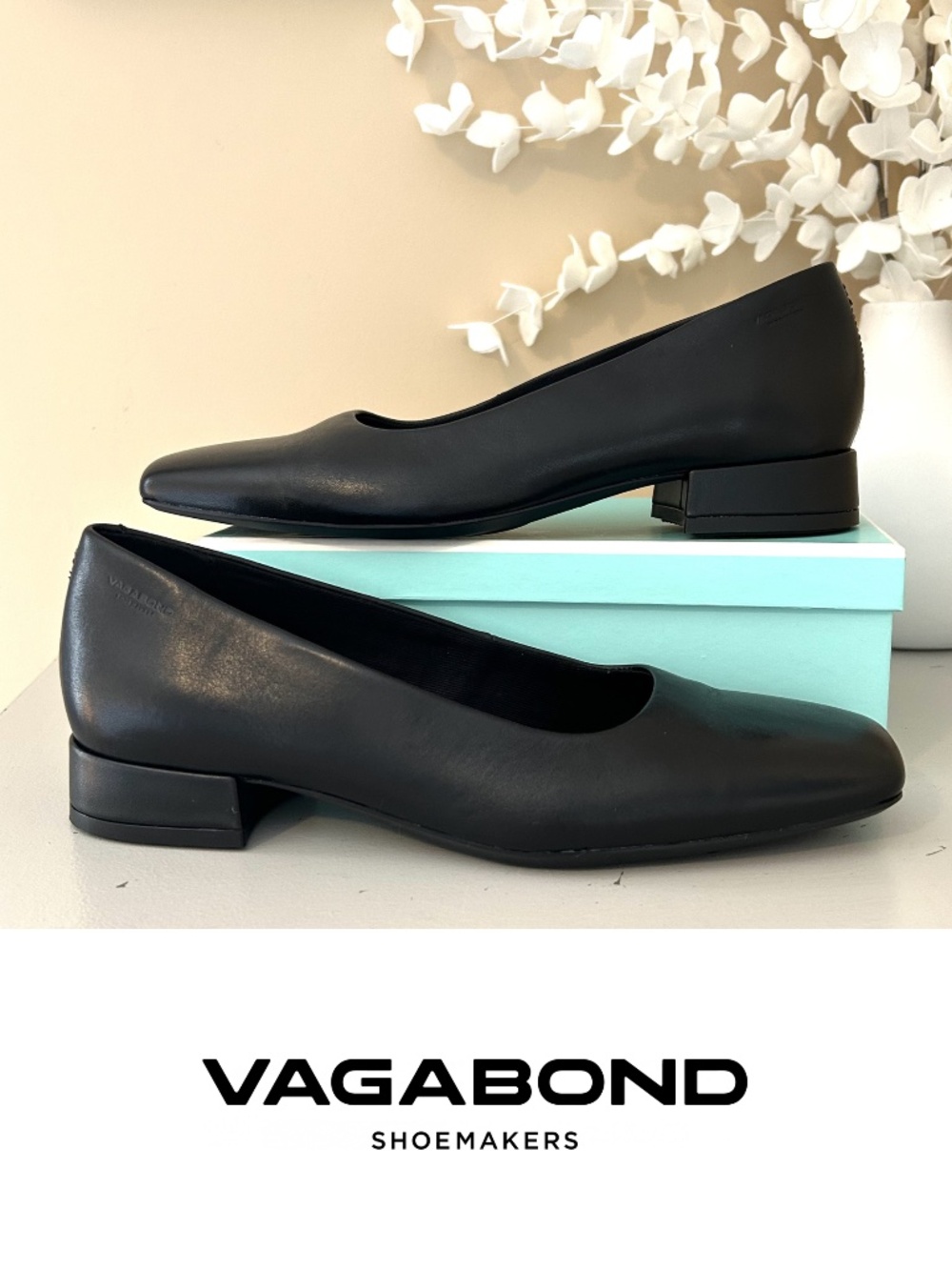 Like New! Vagabond Shoemakers Black Leather Debbi 1” Heeled Pump Size EU37/US7